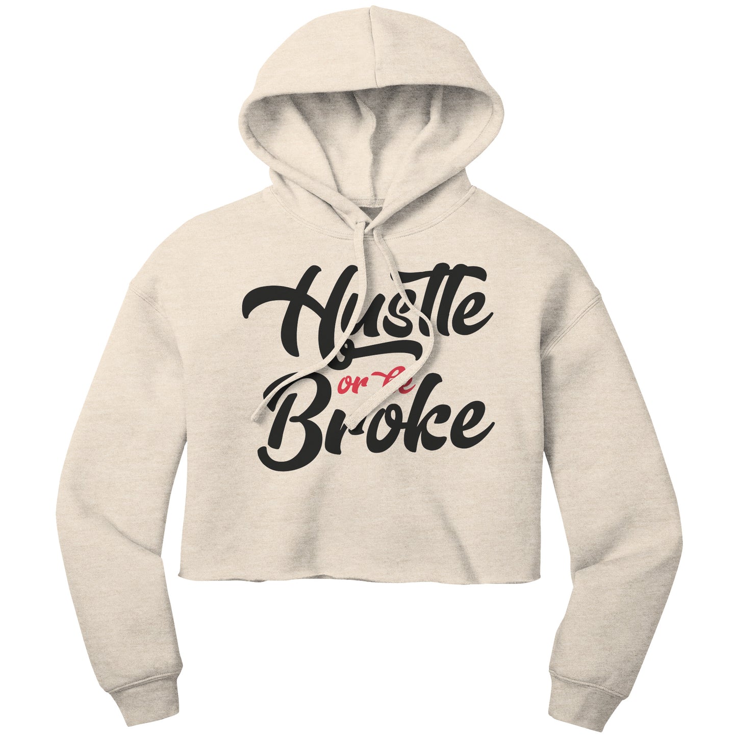 Hustle or be Broke Back Logo Cropped Sweatshirt