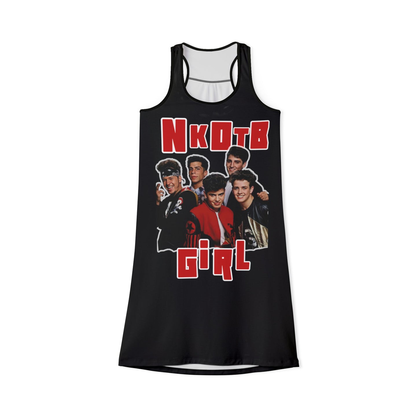 NKOTB Girl Women's Racerback Dress - Perfect for 80s and 90s Nostalgia