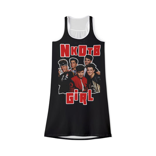 NKOTB Girl Women's Racerback Dress - Perfect for 80s and 90s Nostalgia