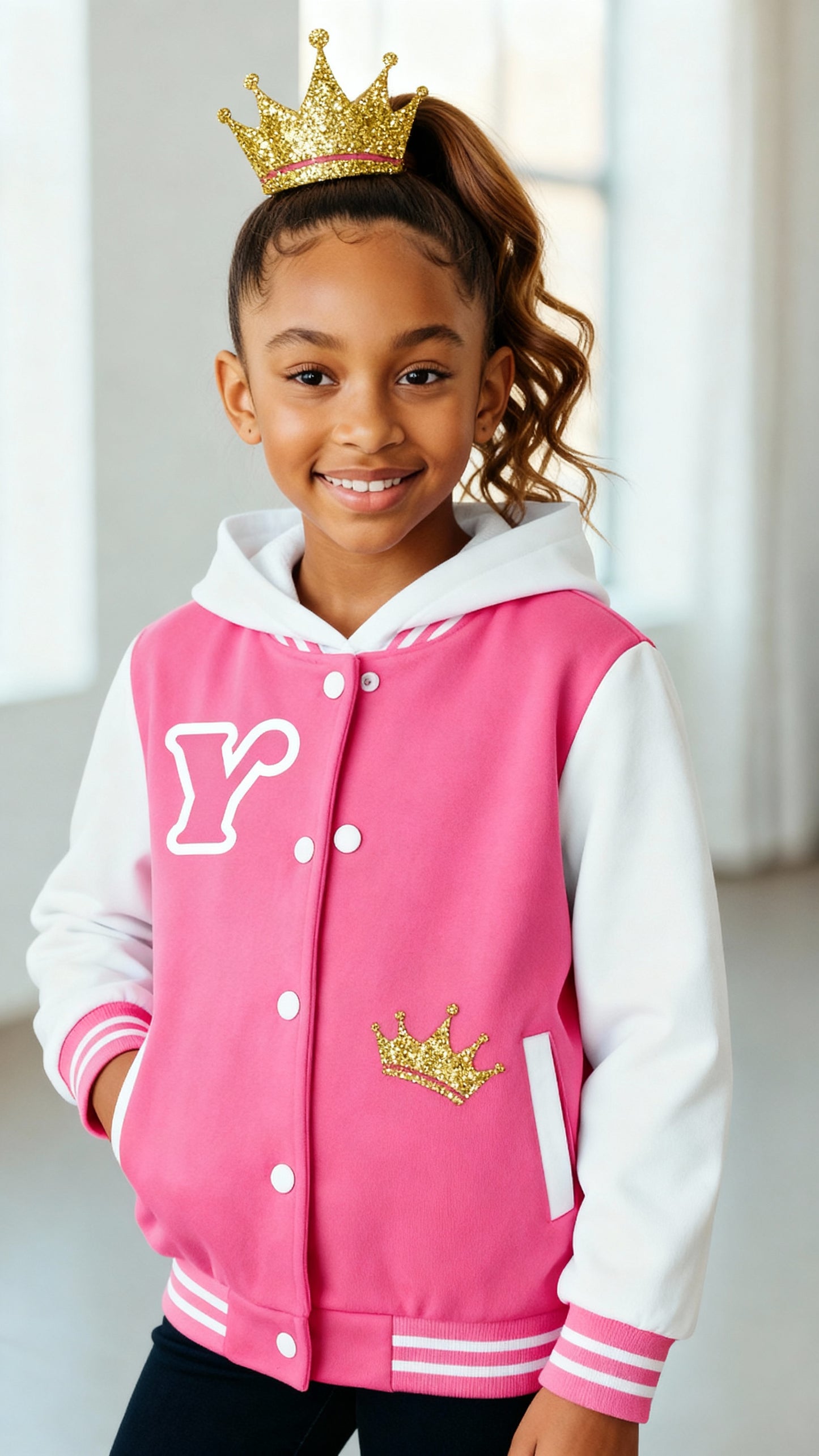 Princess And 2 Cool Customizable Varsity Jacket