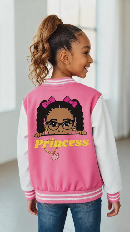 Princess And 2 Cool Customizable Varsity Jacket